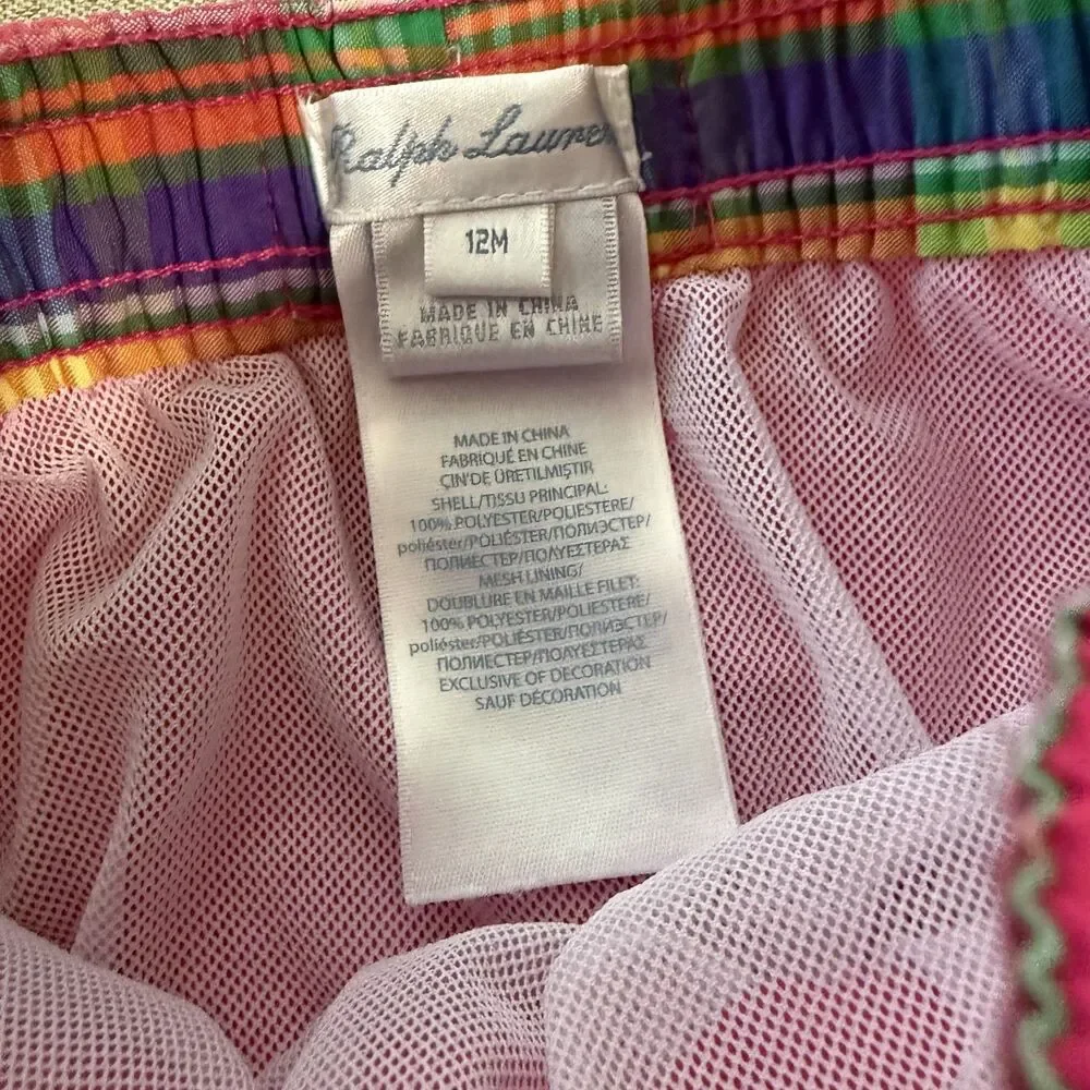 Ralph Lauren Baby Girls Hot Pink Shorts Size 12M Great Condition